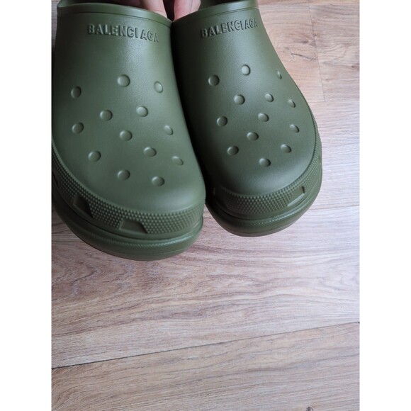 Balenciaga Croc Mule Mens 11 EU 44 Green Khaki main image 9